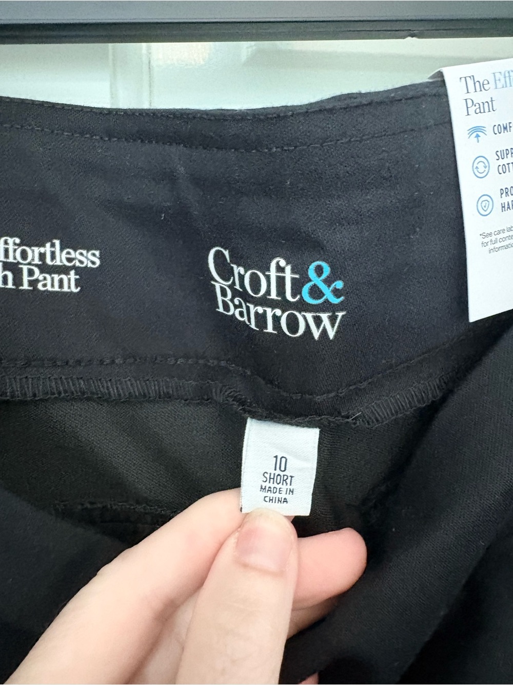 croft & barrow Black Straight-Leg Ponte Pants - Picture 3 of 4